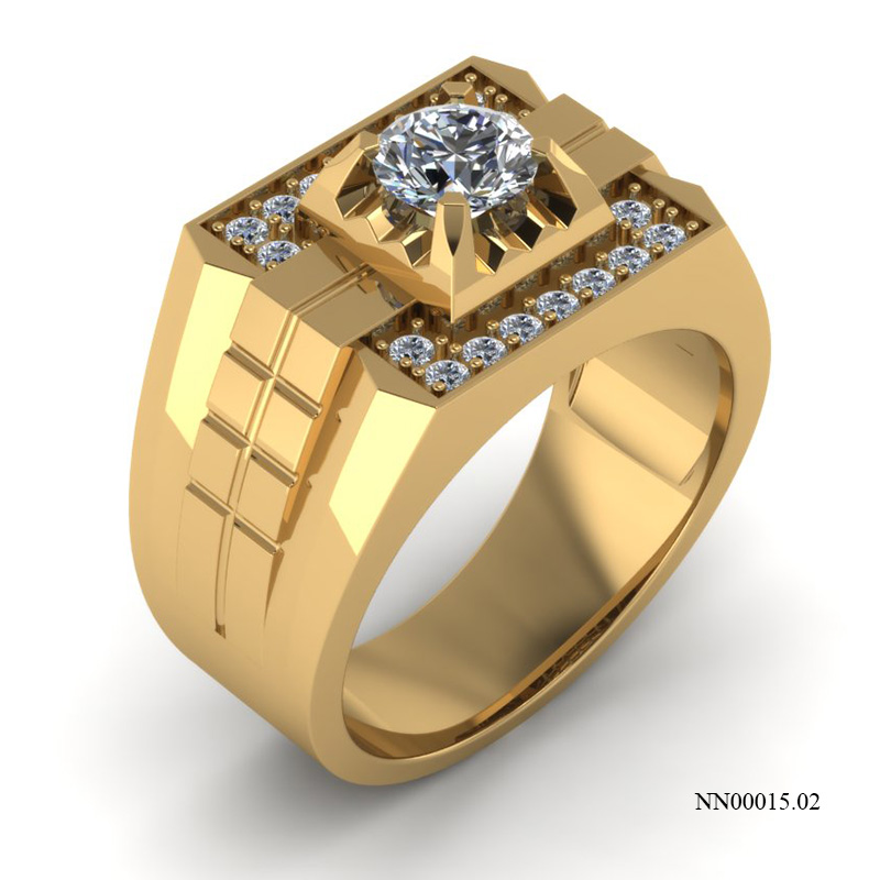 Nhẫn Nam Vàng Vàng (14k-18k) thiết kế NN00015.02