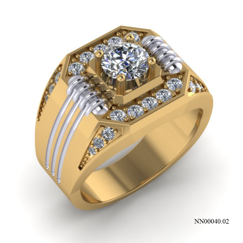 Nhẫn Nam Vàng Vàng (14k-18k) thiết kế NN00040.02