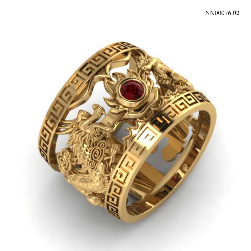 Nhẫn Nam Vàng Vàng (14k-18k) thiết kế NN00076.02