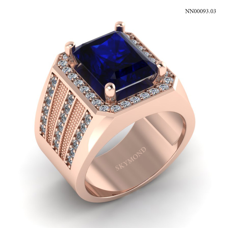 Nhẫn Nam Vàng Hồng (14k-18k) thiết kế NN00093.03