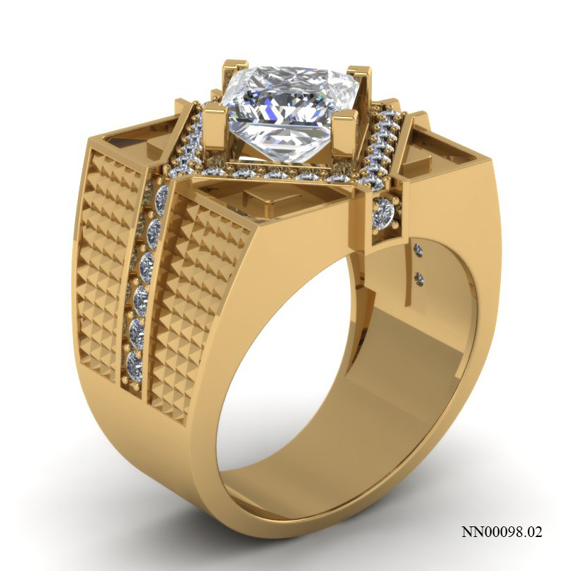 Nhẫn Nam Vàng Vàng (14k-18k) thiết kế NN00098.02