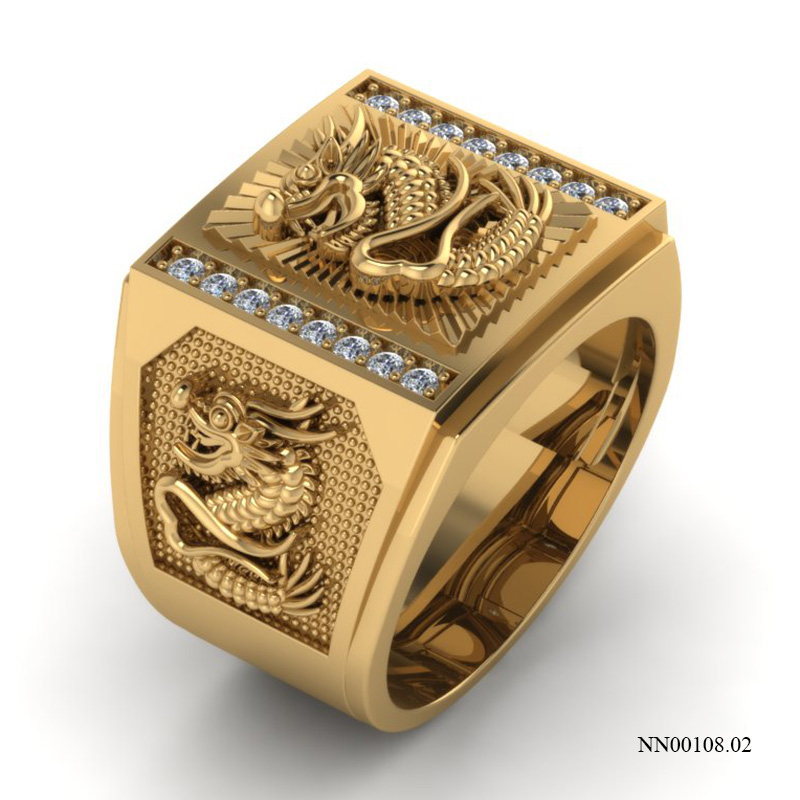 Nhẫn Nam Vàng Vàng (14k-18k) thiết kế NN00108.02