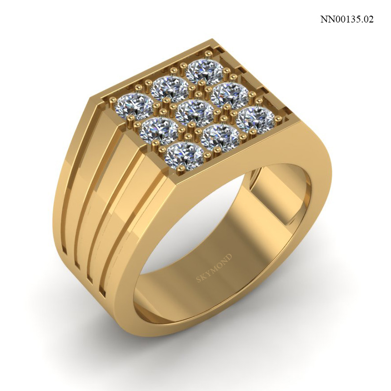 Nhẫn Nam Vàng Vàng (14k-18k) thiết kế NN00135.02