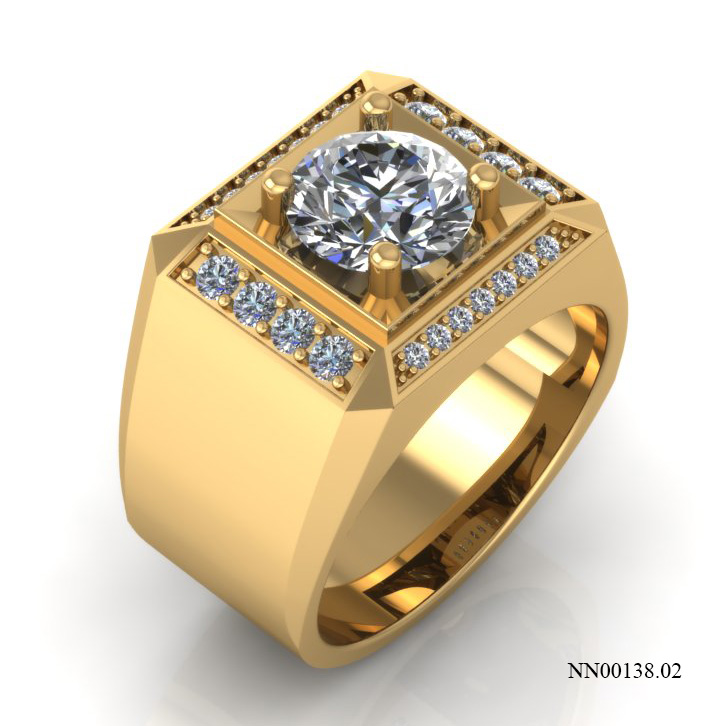 Nhẫn Nam Vàng Vàng (14k-18k) thiết kế NN00138.02