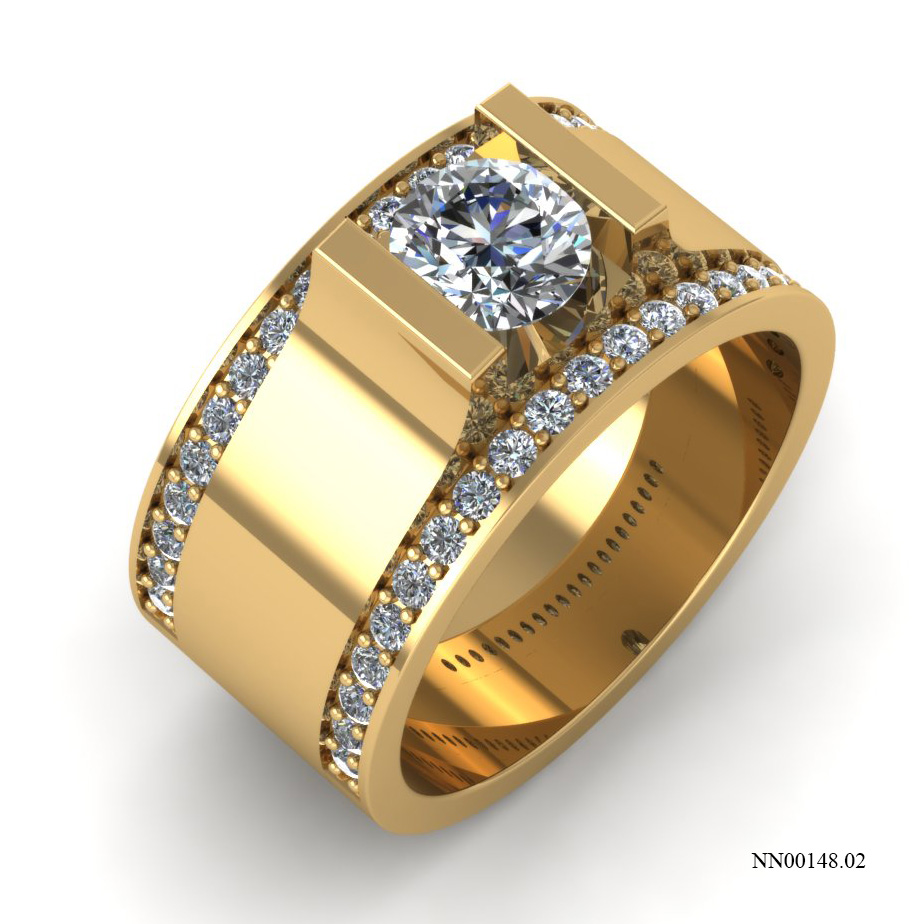 Nhẫn Nam Vàng Vàng (14k-18k) thiết kế NN00148.02