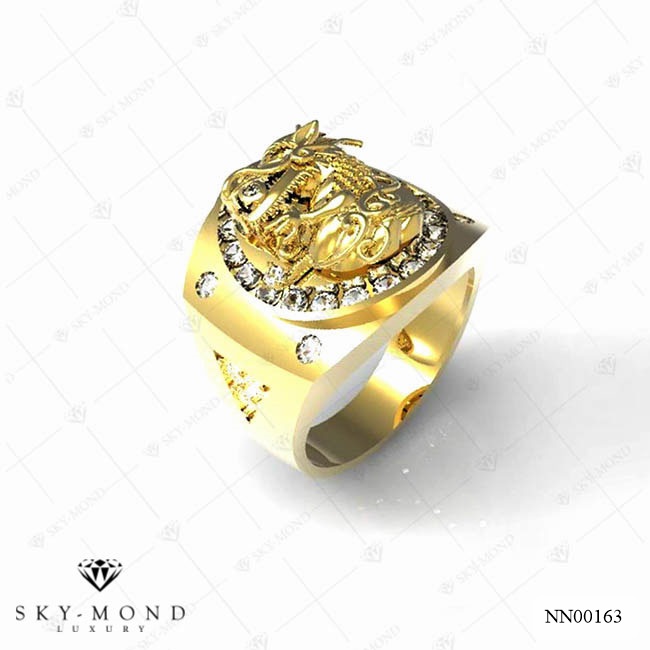 Nhẫn nam Vàng Vàng (14k-18k) thiết kế NN00163
