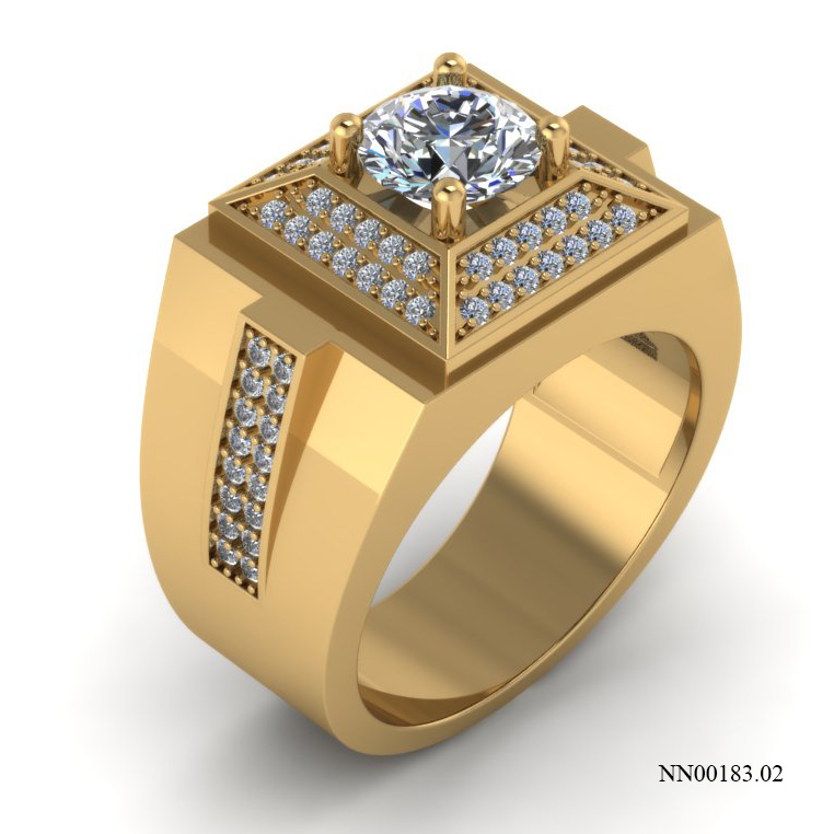 Nhẫn Nam Vàng Vàng (14k-18k) thiết kế NN00183.02