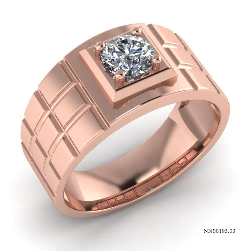 Nhẫn Nam Vàng Hồng (14k-18k) thiết kế NN00193.03