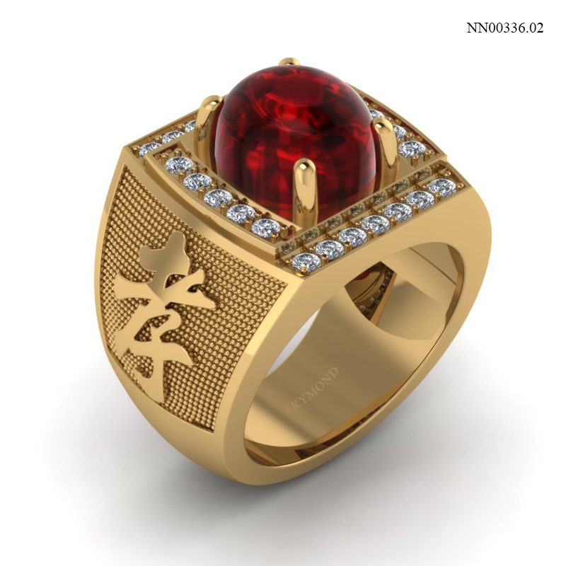 Nhẫn Nam Vàng Vàng (14k-18k) thiết kế NN00336.02