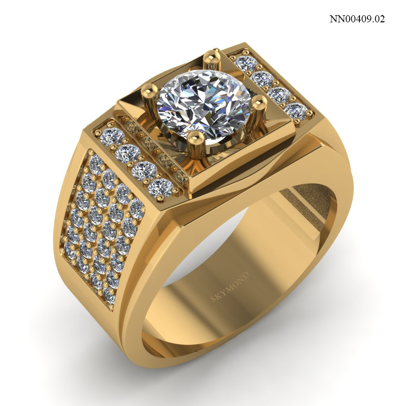 Nhẫn Nam Vàng Vàng (14k-18k) thiết kế NN00409.02