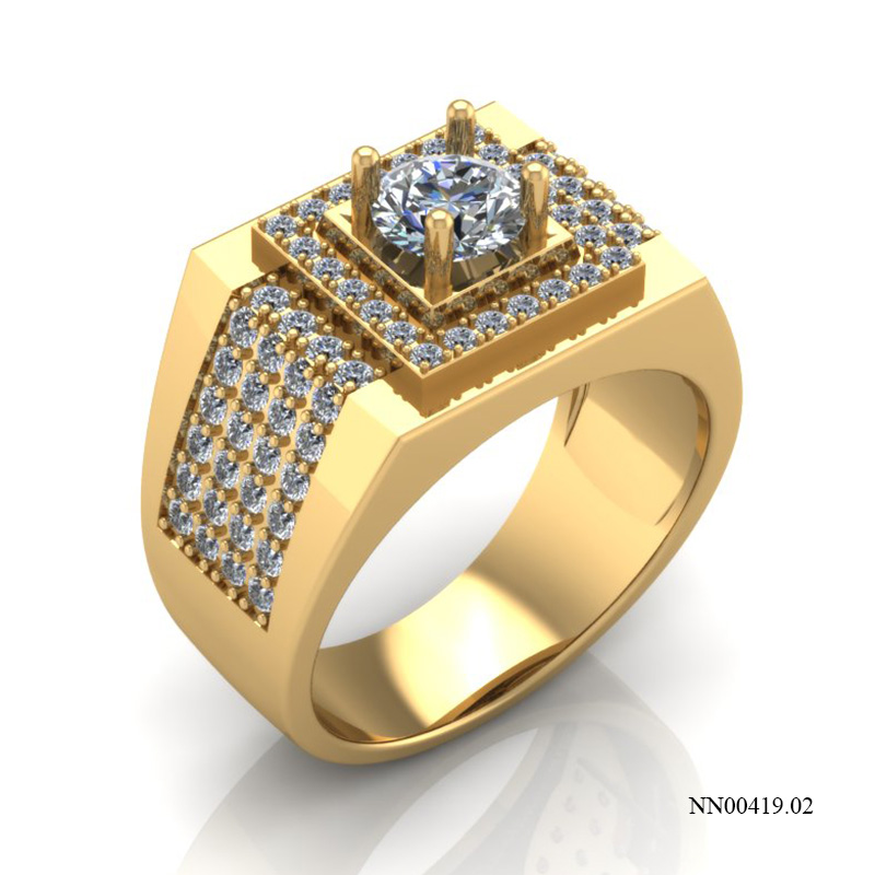 Nhẫn Nam Vàng Vàng (14k-18k) thiết kế NN00419.02