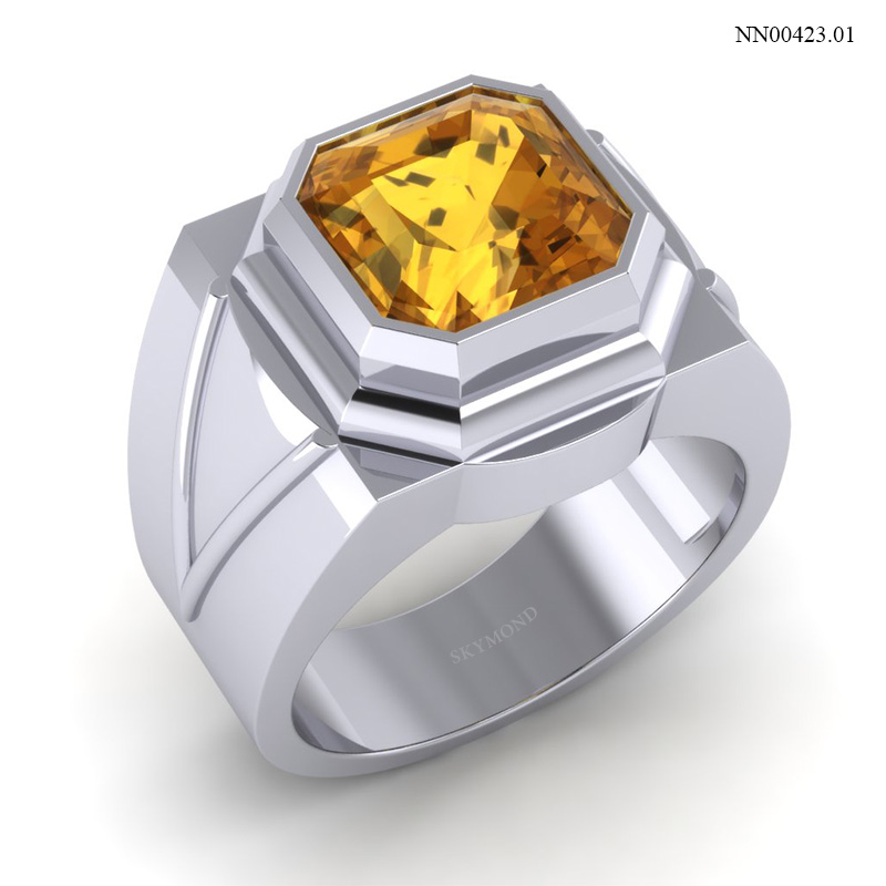 Nhẫn Nam Vàng Trắng (14k-18k) thiết kế NN00423.01