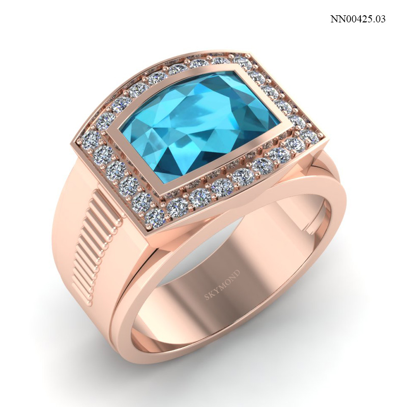 Nhẫn Nam Vàng Hồng (14k-18k) thiết kế NN00425.03