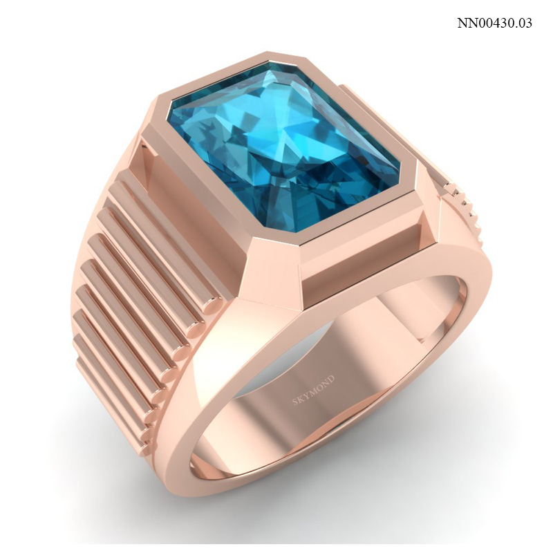 Nhẫn Nam Vàng Hồng (14k-18k) thiết kế NN00430.03