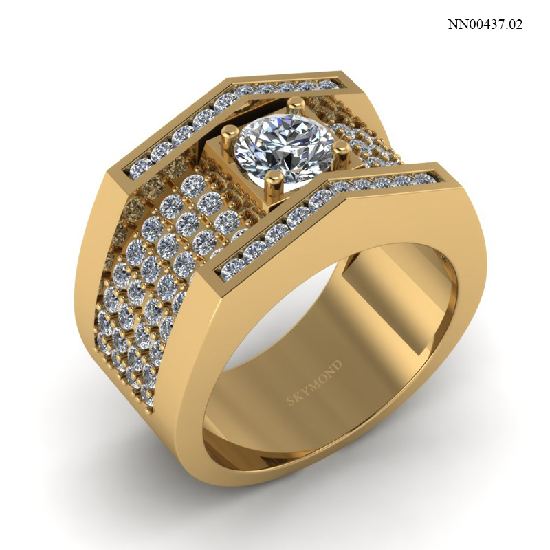 Nhẫn Nam Vàng Vàng (14k-18k) thiết kế NN00437.02
