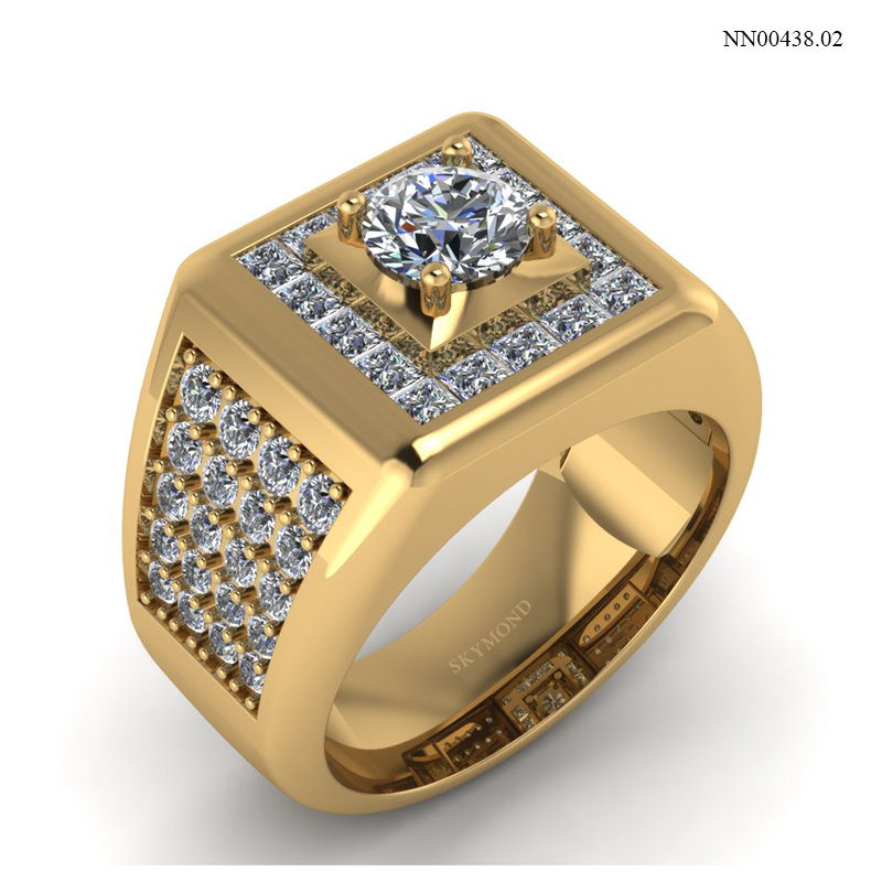 Nhẫn Nam Vàng Vàng (14k-18k) thiết kế NN00438.02