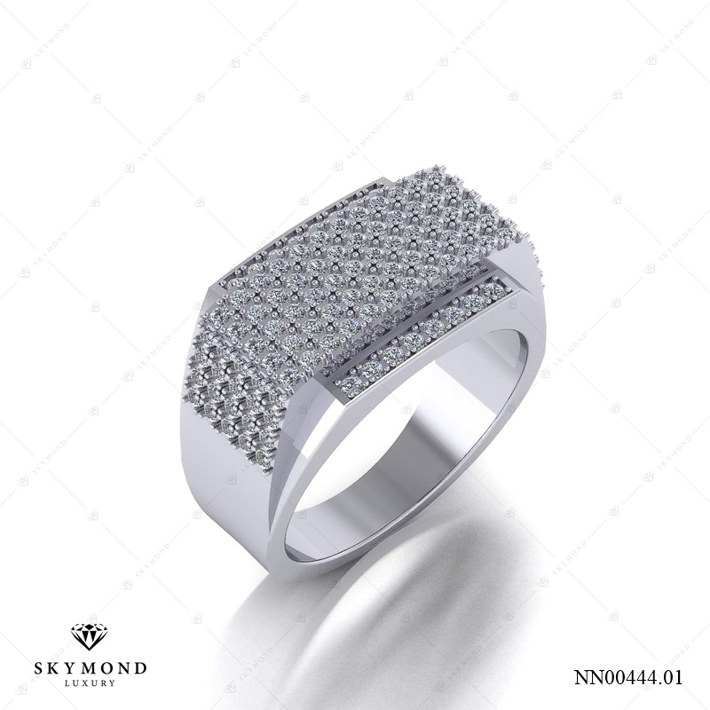 Nhẫn nam Vàng Trắng (14k-18k) thiết kế NN00444