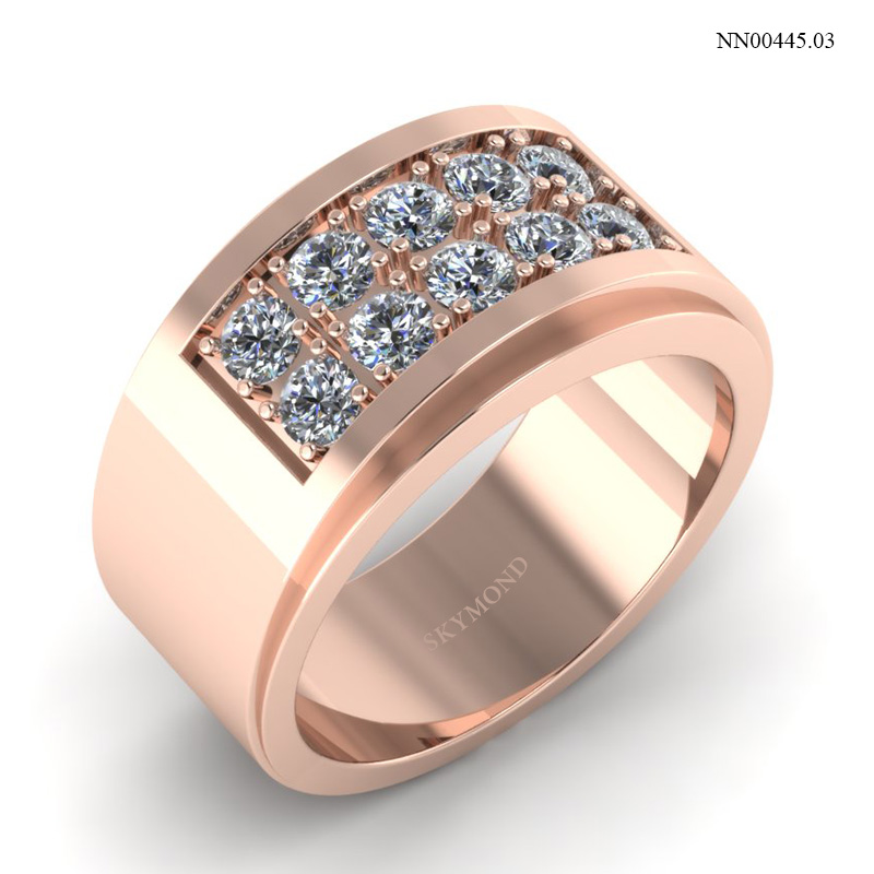 Nhẫn Nam Vàng Hồng (14k-18k) thiết kế NN00445.03