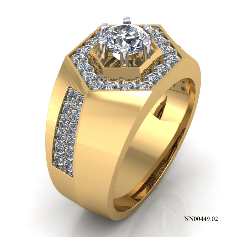 Nhẫn Nam Vàng Vàng (14k-18k) thiết kế NN00449.02