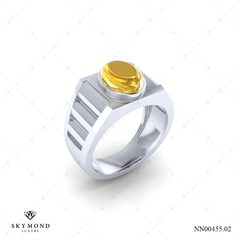 Nhẫn nam Vàng Trắng (14k-18k) thiết kế NN00455