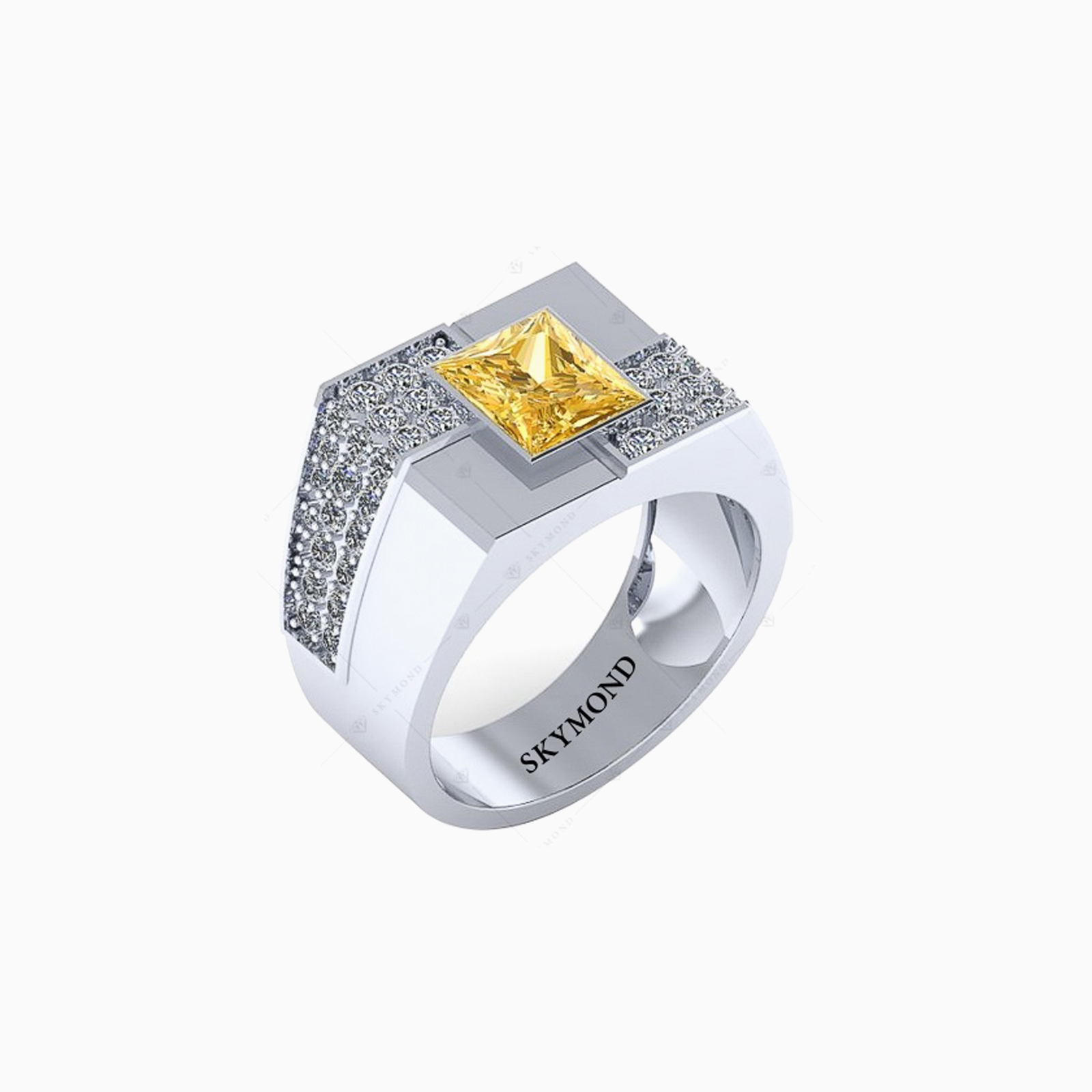 Nhẫn nam Vàng Trắng (14k-18k) thiết kế NN00457