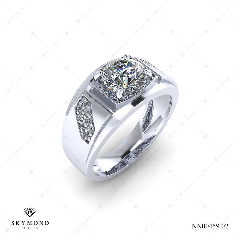 Nhẫn nam Vàng Trắng (14k-18k) thiết kế NN00459