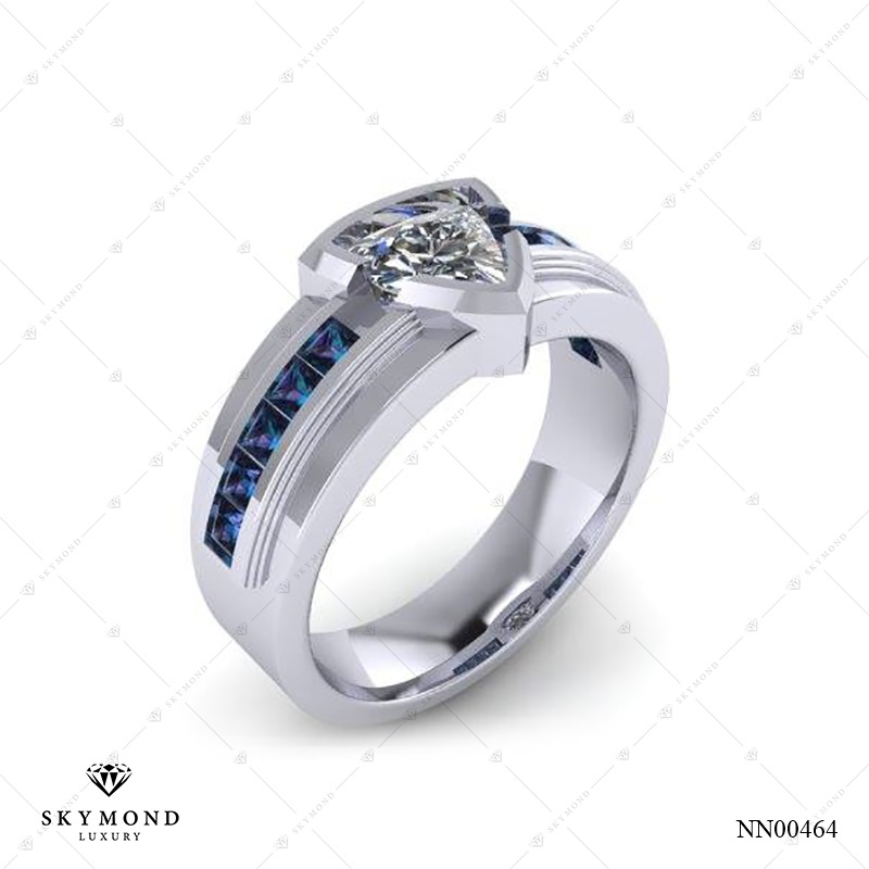 Nhẫn Nam Vàng Trắng (14k-18k) thiết kế NN00464