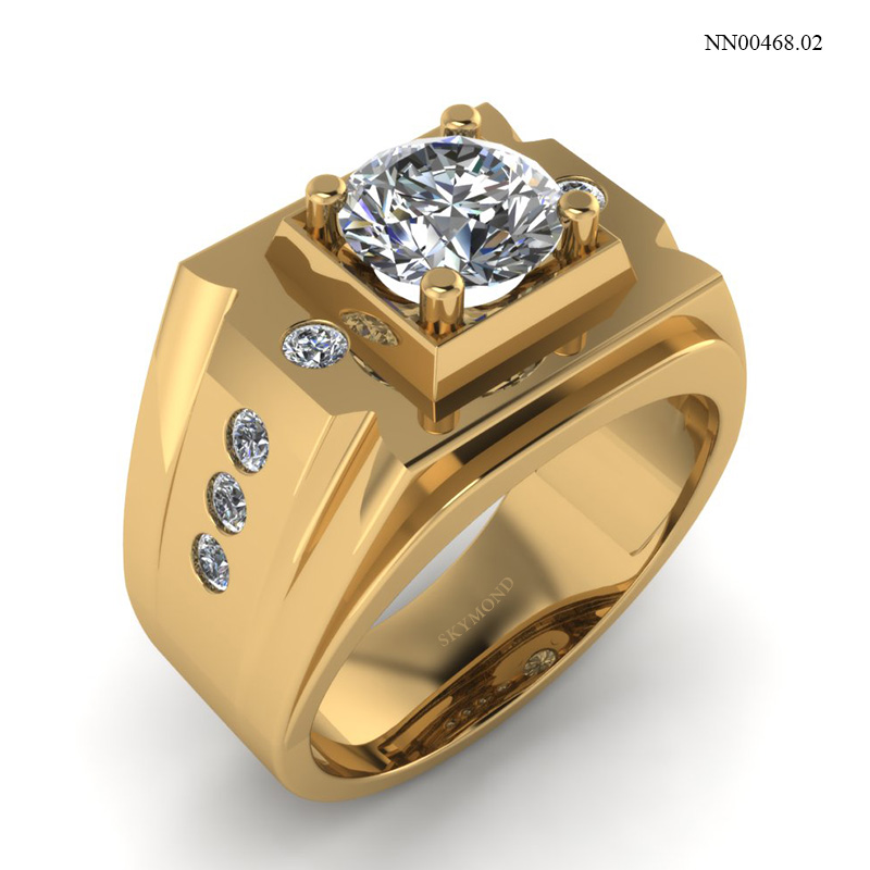 Nhẫn Nam Vàng Vàng (14k-18k) thiết kế NN00468.02