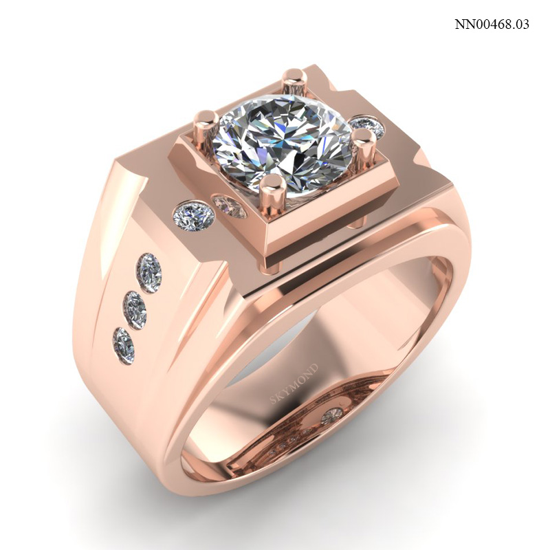 Nhẫn Nam Vàng Hồng (14k-18k) thiết kế NN00468.03