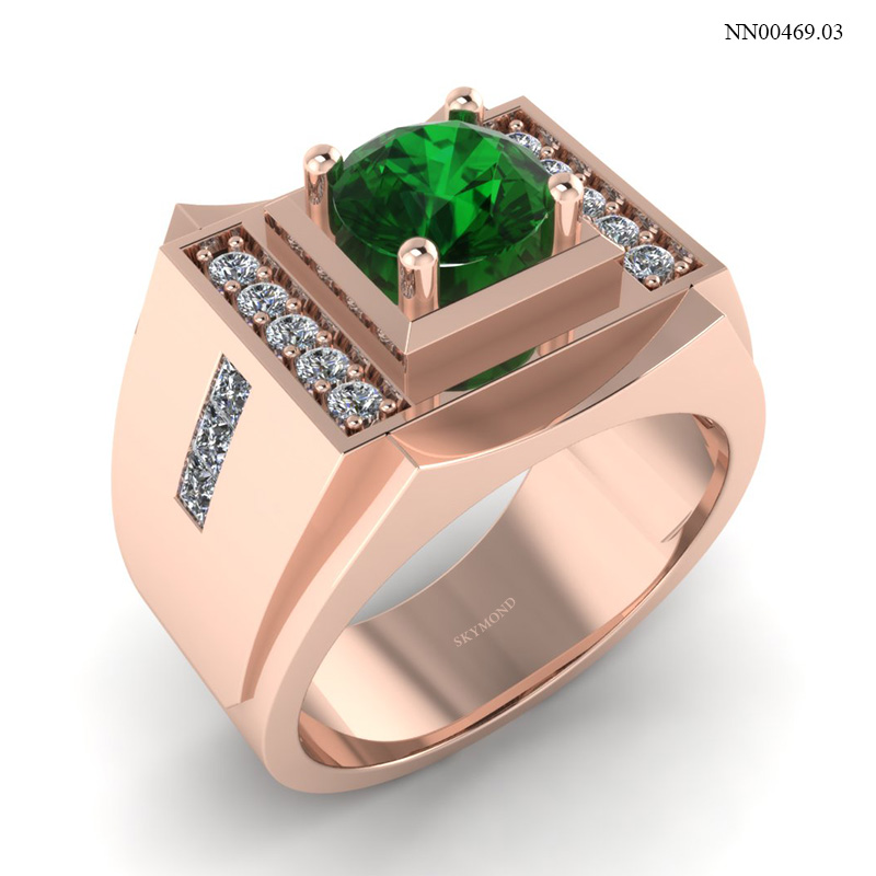 Nhẫn Nam Vàng Hồng (14k-18k) thiết kế NN00469.03