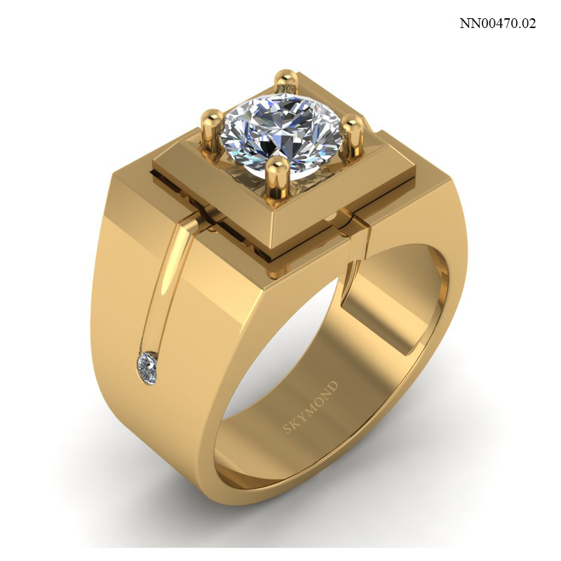 Nhẫn Nam Vàng Vàng (14k-18k) thiết kế NN00470.02