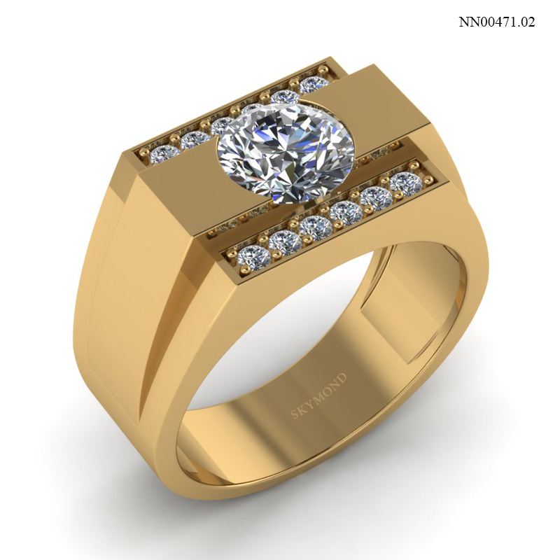 Nhẫn Nam Vàng Vàng (14k-18k) thiết kế NN00471.02