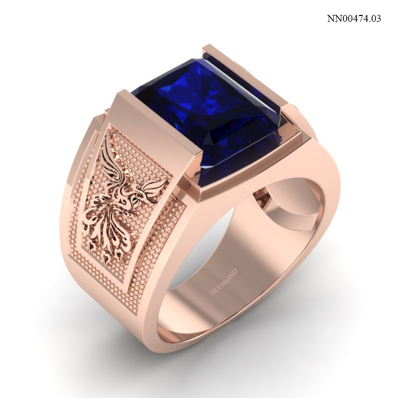 Nhẫn Nam Vàng Hồng (14k-18k) thiết kế NN00474.03