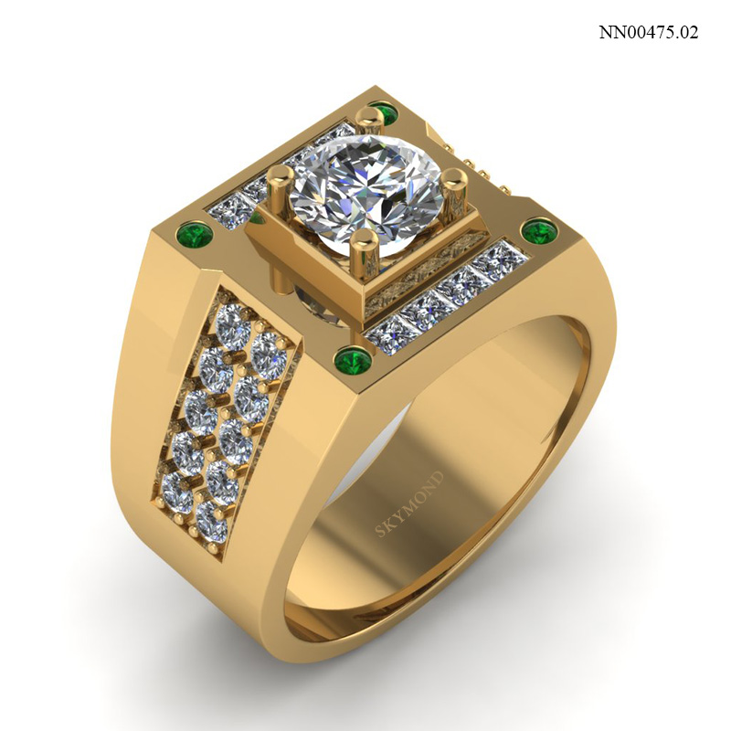 Nhẫn Nam Vàng Vàng (14k-18k) thiết kế NN00475.02