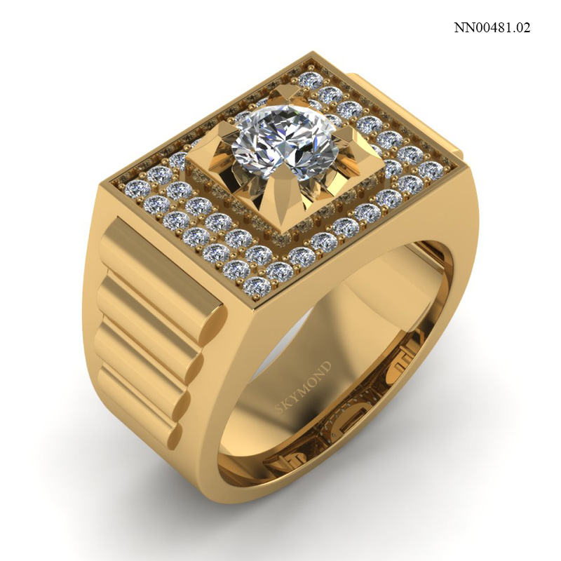 Nhẫn Nam Vàng Vàng (14k-18k) thiết kế NN00481.02