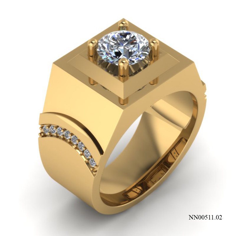Nhẫn Nam Vàng Vàng (14k-18k) thiết kế NN00511.02