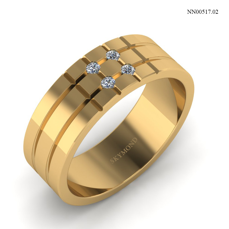 Nhẫn Nam Vàng Vàng (14k-18k) thiết kế NN00517.02