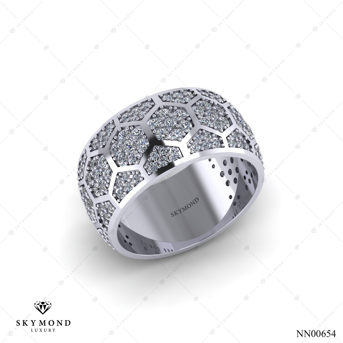 Nhẫn Nam Bóng Đá Vàng Trắng (14k-18k) thiết kế NN00654