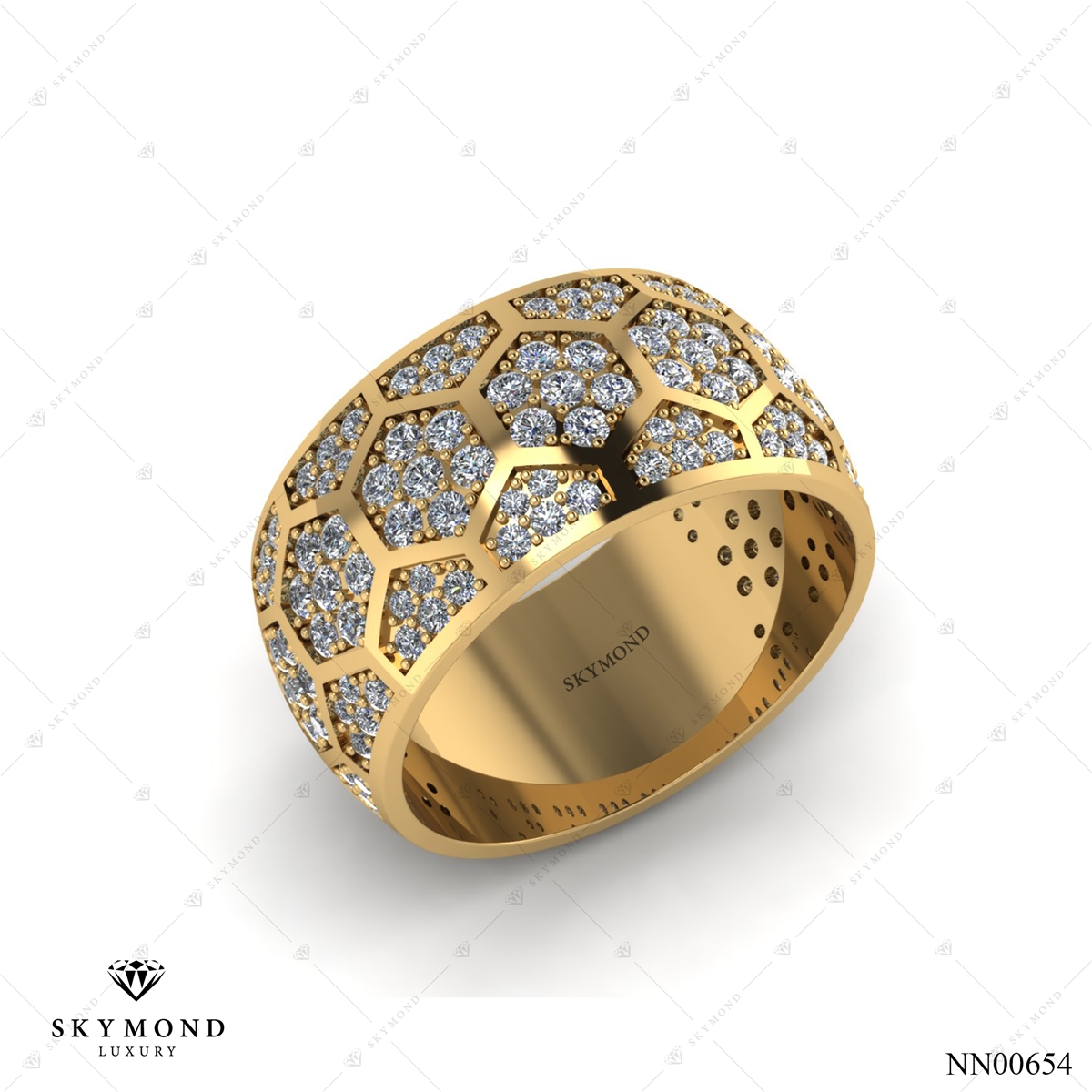 Nhẫn Nam Bóng Đá Vàng Vàng (14k-18k) thiết kế NN00654