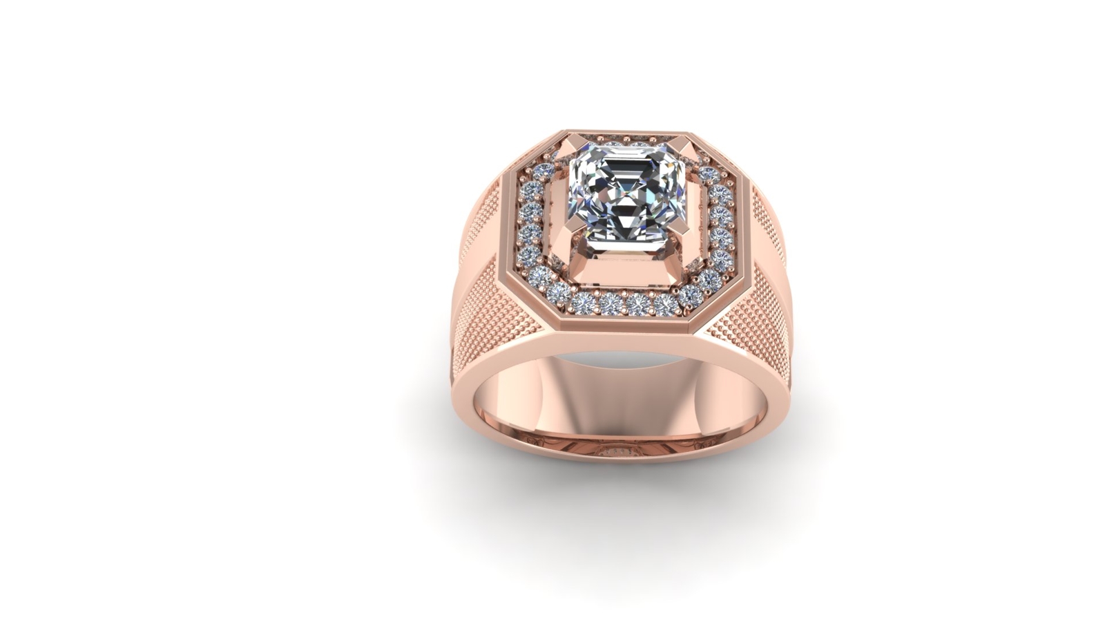 Nhẫn Nam Vàng Hồng (14k-18k) thiết kế NN00610.02