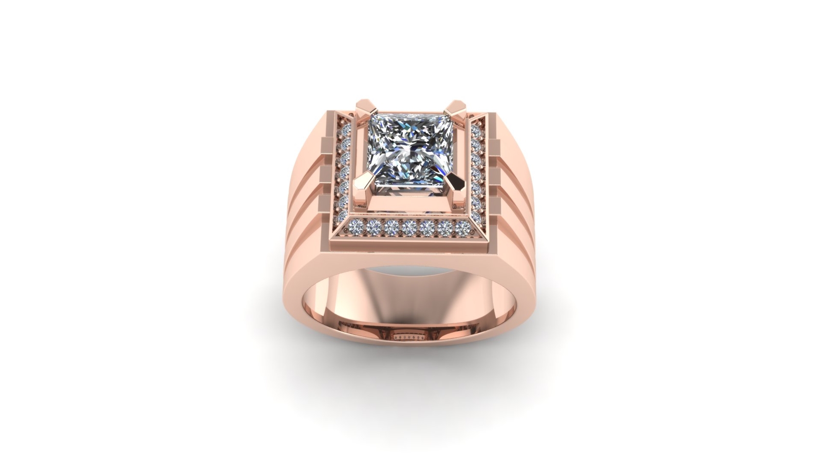 Nhẫn Nam Vàng Hồng (14k-18k) thiết kế NN00611.02