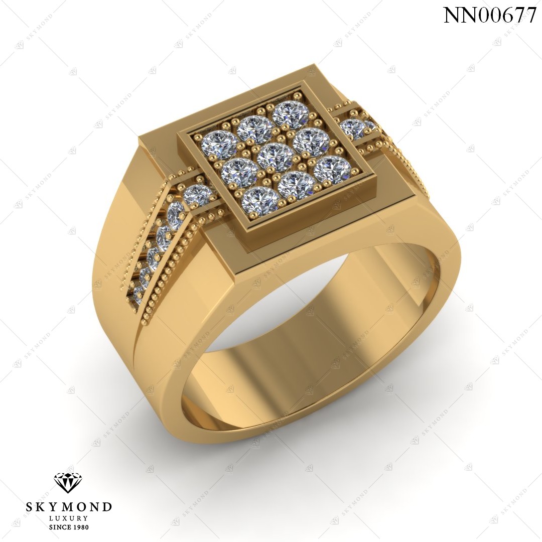 Nhẫn Nam Vàng Vàng (14k-18k) thiết kế NN00677