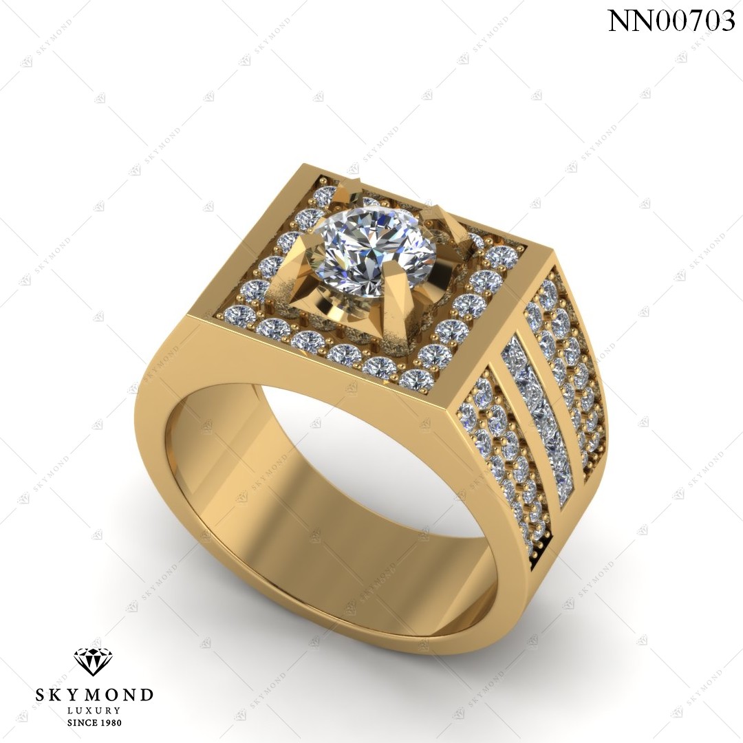 Nhẫn Nam Vàng Vàng (14k-18k) thiết kế NN00703