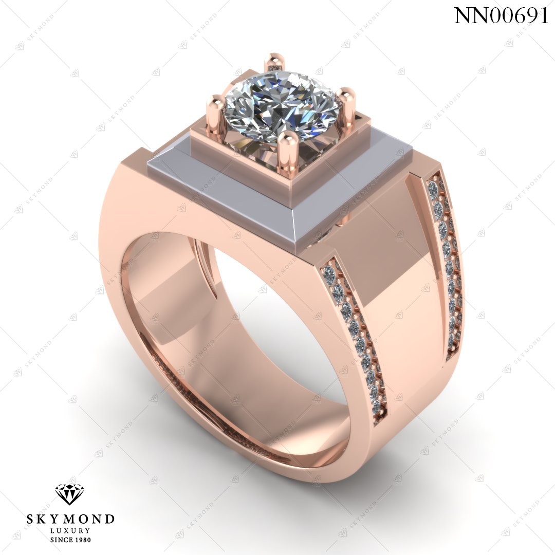 Nhẫn Nam Vàng Hồng (14k-18k) thiết kế NN00691