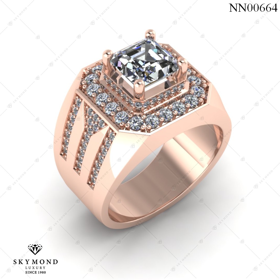 Nhẫn Nam Vàng Hồng (14k-18k) thiết kế NN00664