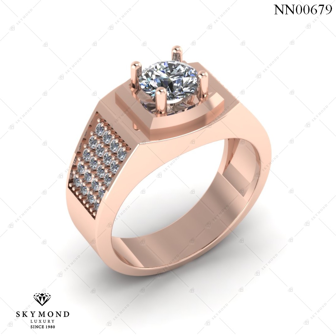 Nhẫn Nam Vàng Hồng (14k-18k) thiết kế NN00679