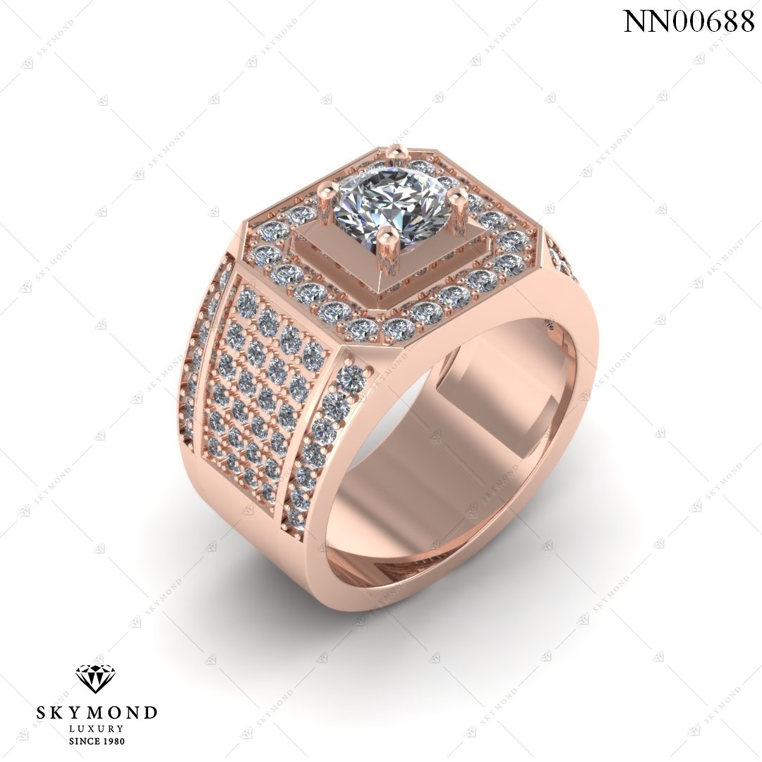 Nhẫn Nam Vàng Hồng (14k-18k) thiết kế NN00688