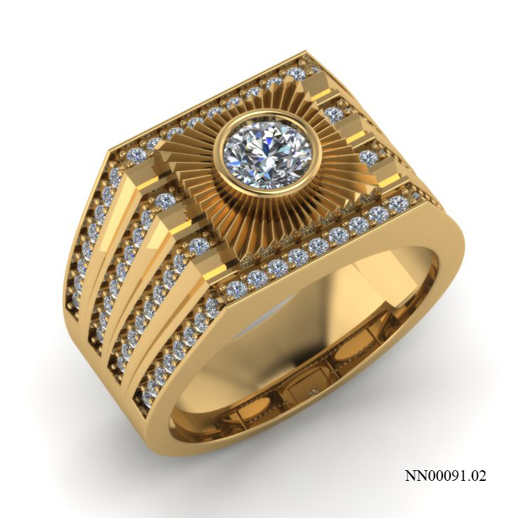Nhẫn Nam Vàng Vàng (14k-18k) thiết kế NN00094.02