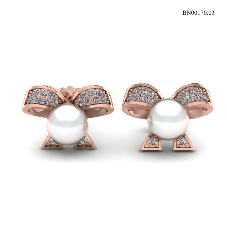 Bông Tai Vàng Hồng (14k-18k) thiết kế BN00170.03