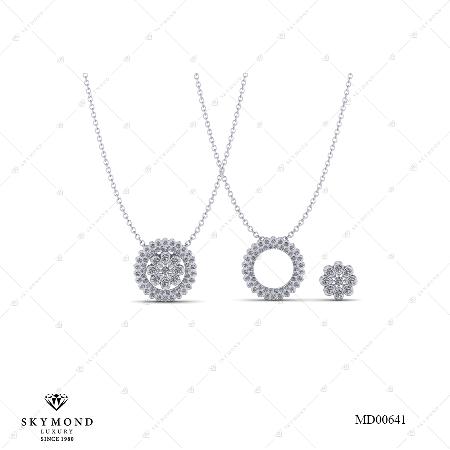 MẶT DÂY CHUYỀN VÀNG TRẮNG MD00641